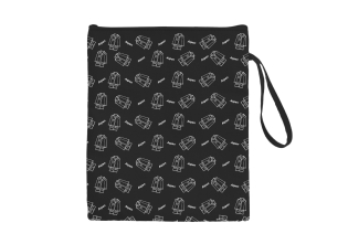 Porta Jaleco Preto- Logo Jalecos